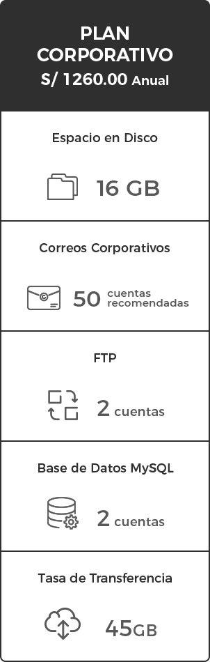 Hosting Plan Coorporativo HDC